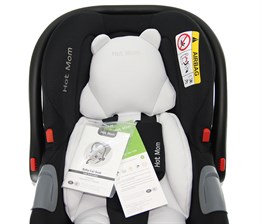 Hotmom Bebek Arabası Ana Kucaklı Beyaz Gri Kasa