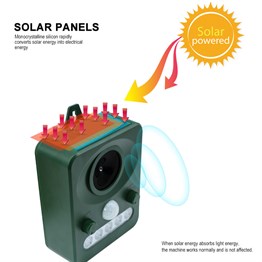 Güneş Enerjili Ultrasonik Kedi Köpek Kovucu 130 m2 Etkili Razer