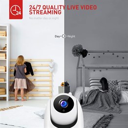 Jo Moyner 2MP Full HD Gece Görüşlü Uzaktan Erişim Renkli Sesli Hareket Algılama IP Wifi Kamera 128Gb SD Kart Güvenlik Kamerası Bebek İzleme Pet İzleme